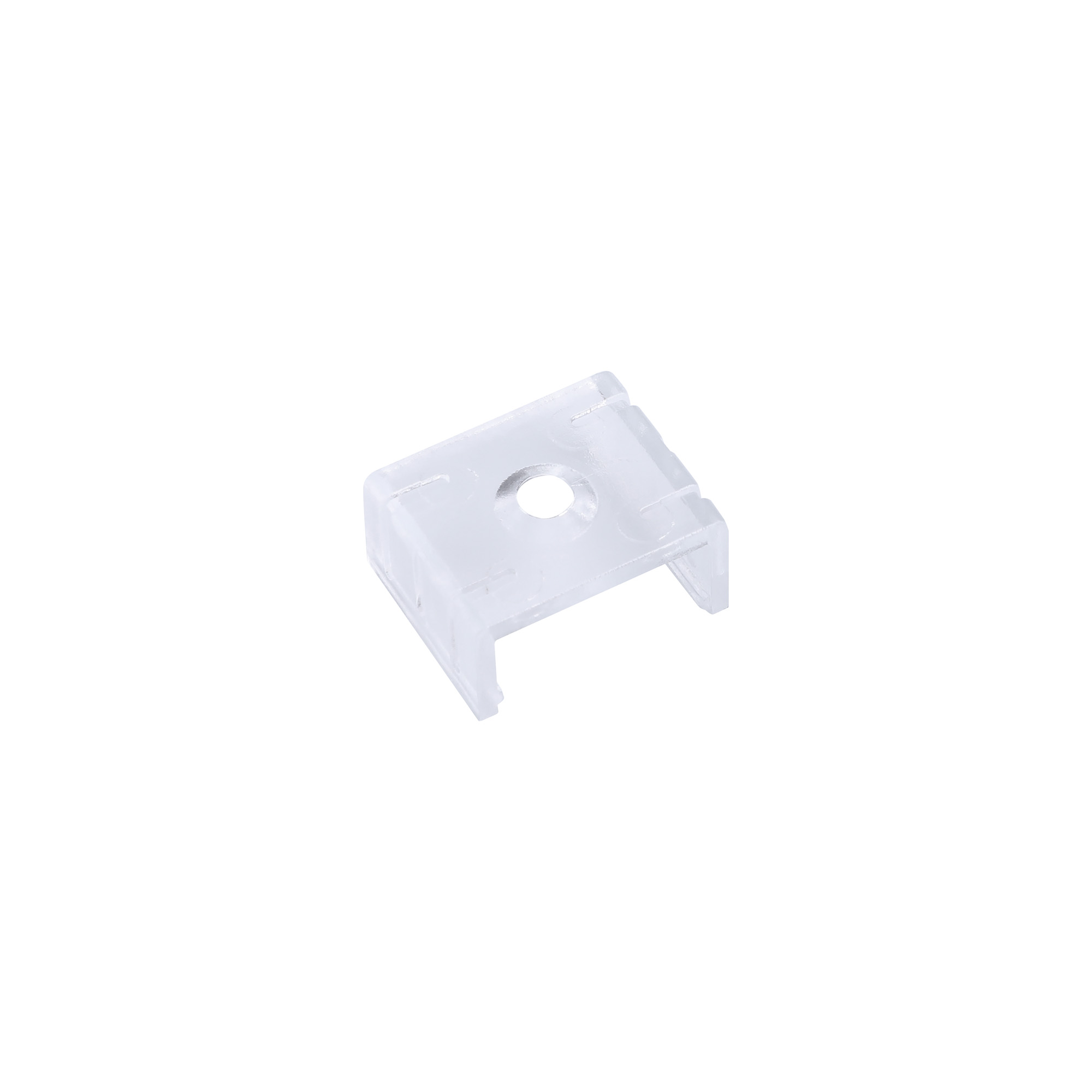 Tiras 20.8mm x 10mm Transparent PC Profile Fixing Clip With Hole (1pc) for M7381 / M7382 / M7383